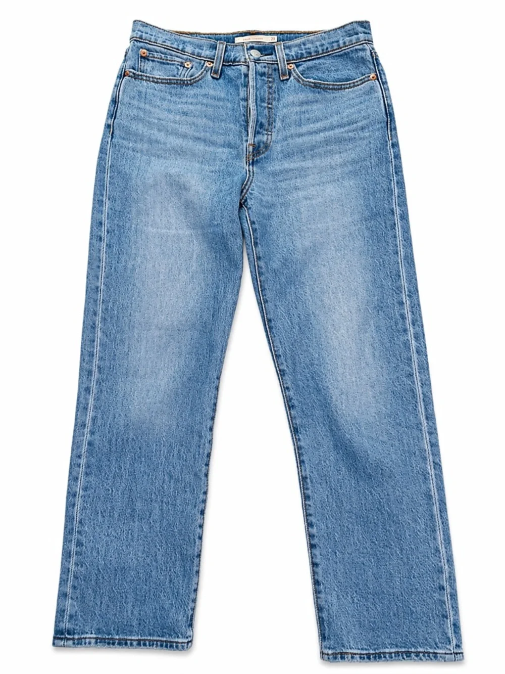 Levi's Wedgie Straight Leg Button Fly Jeans 27x26 Distressed Hems - Picture 1 of 7